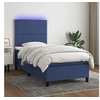 Image de Boxspring met matras en LED stof blauw 100x200 cm3134779