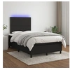 Image de Boxspring met matras en LED stof zwart 120x200 cm3134783
