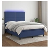 Image de Boxspring met matras en LED stof blauw 140x200 cm3134803