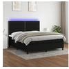 Image de Boxspring met matras en LED stof zwart 160x200 cm3134807