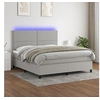 Image de Boxspring met matras en LED stof lichtgrijs 180x200 cm3134813