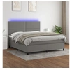 Image de Boxspring met matras en LED stof donkergrijs 180x200 cm3134814