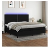Image de Boxspring met matras en LED stof zwart 200x200 cm3134823