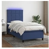 Image de Boxspring met matras en LED stof blauw 90x190 cm3134843
