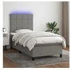 Image de Boxspring met matras en LED stof donkergrijs 90x200 cm3134846