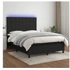 Image de Boxspring met matras en LED stof zwart 140x190 cm3134871
