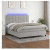 Image de Boxspring met matras en LED stof lichtgrijs 160x200 cm3134885