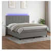 Image de Boxspring met matras en LED stof donkergrijs 160x200 cm3134886
