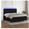 Image de Boxspring met matras en LED stof zwart 160x200 cm3134887