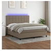 Image de Boxspring met matras en LED stof taupe 160x200 cm3134889