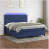 Image de Boxspring met matras en LED stof blauw 160x200 cm3134891