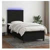 Image de Boxspring met matras en LED stof zwart 90x190 cm3134919