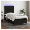 Image de Boxspring met matras en LED stof zwart 90x200 cm3134927