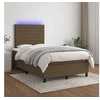 Image de Boxspring met matras en LED stof donkerbruin 120x200 cm3134944