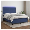 Image de Boxspring met matras en LED stof blauw 140x200 cm3134963