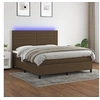 Image de Boxspring met matras en LED stof donkerbruin 160x200 cm3134968