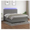 Image de Boxspring met matras en LED stof donkergrijs 180x200 cm3134974