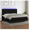 Image de Boxspring met matras en LED stof zwart 200x200 cm3134983