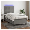 Image de Boxspring met matras en LED stof donkergrijs 80x200 cm3134990