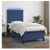 Image de Boxspring met matras en LED stof blauw 80x200 cm3134995