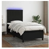 Image de Boxspring met matras en LED stof zwart 90x200 cm3135007