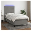 Image de Boxspring met matras en LED stof donkergrijs 100x200 cm3135014