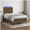 Image de Boxspring met matras en LED stof donkerbruin 120x200 cm3135024