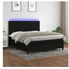Image de Boxspring met matras en LED stof zwart 160x200 cm3135047