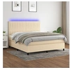Image de Boxspring met matras en LED stof cràmekleurig 160x200 cm3135050