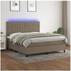 Image de Boxspring met matras en LED stof taupe 180x200 cm3135057