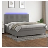 Image de Boxspring met matras en LED stof donkergrijs 200x200 cm3135062