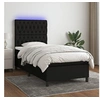Image de Boxspring met matras en LED stof zwart 90x200 cm3135087