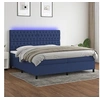 Image de Boxspring met matras en LED stof blauw 200x200 cm3135147