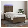 Image de Boxspring met matras en LED stof donkerbruin 80x200 cm3135152