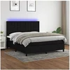 Image de Boxspring met matras en LED stof zwart 160x200 cm3135207