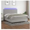 Image de Boxspring met matras en LED stof lichtgrijs 180x200 cm3135213