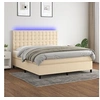 Image de Boxspring met matras en LED stof cràmekleurig 180x200 cm3135218