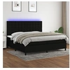 Image de Boxspring met matras en LED stof zwart 200x200 cm3135223