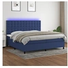 Image de Boxspring met matras en LED stof blauw 200x200 cm3135227