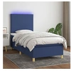 Image de Boxspring met matras en LED stof blauw 90x190 cm3135243