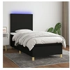 Image de Boxspring met matras en LED stof zwart 100x200 cm3135255