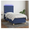 Image de Boxspring met matras en LED stof blauw 100x200 cm3135259