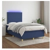 Image de Boxspring met matras en LED stof blauw 120x200 cm3135267