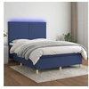 Image de Boxspring met matras en LED stof blauw 140x190 cm3135275
