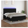 Image de Boxspring met matras en LED stof zwart 160x200 cm3135287