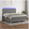 Image de Boxspring met matras en LED stof donkergrijs 180x200 cm3135294