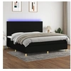 Image de Boxspring met matras en LED stof zwart 200x200 cm3135303