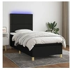 Image de Boxspring met matras en LED stof zwart 80x200 cm3135311