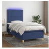 Image de Boxspring met matras en LED stof blauw 90x200 cm3135331