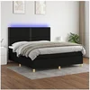Image de Boxspring met matras en LED stof zwart 160x200 cm3135367